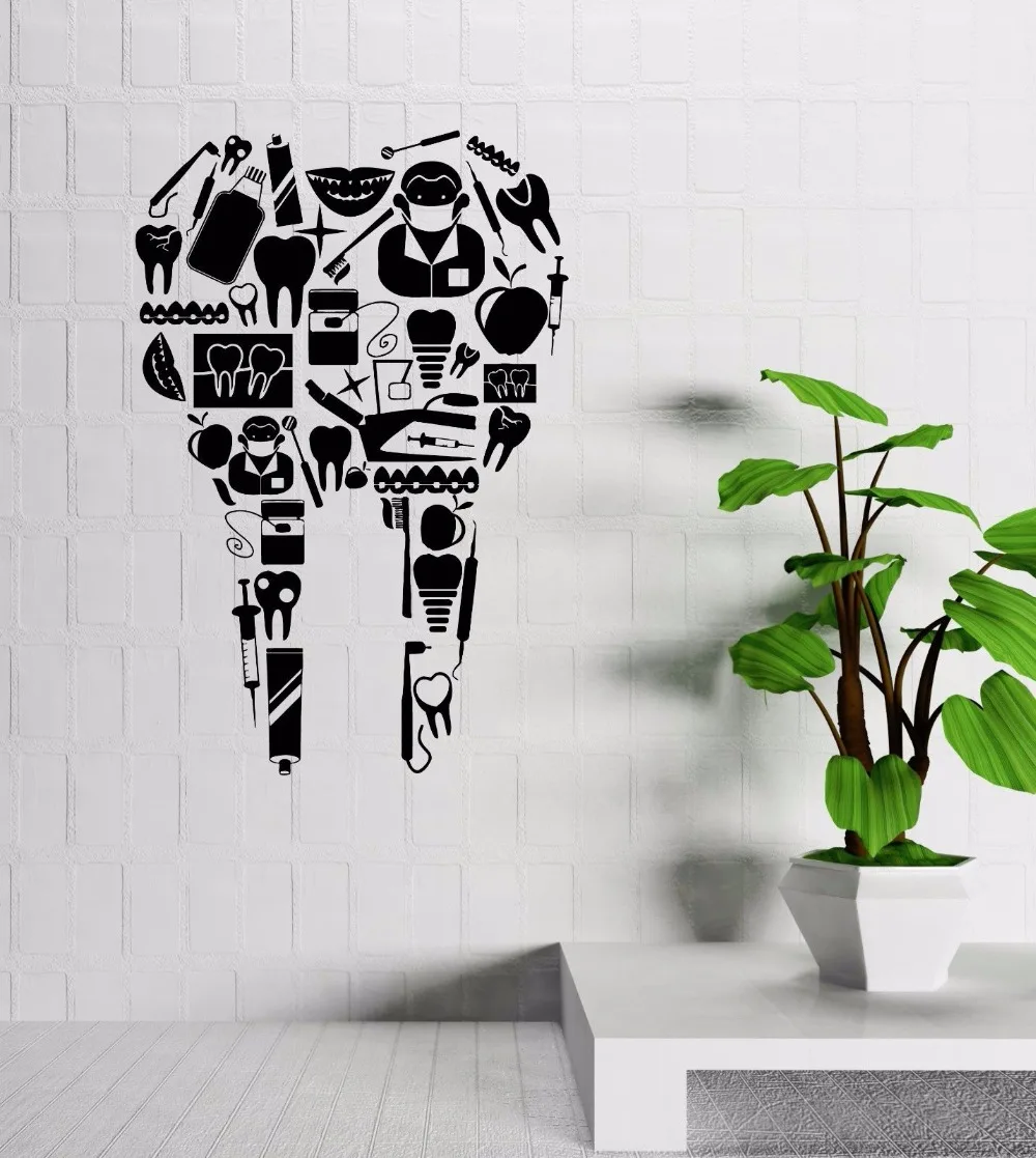 Hospital Pared Del Vinilo Diente Dentista Medico De Farmacia