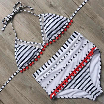 

RXRXCOCO High Waist Bikini 2019 Sexy Lace Side Swimwear Women Swimsuit Push Up Beachwear Bathing Suit Brazilian Biquinis