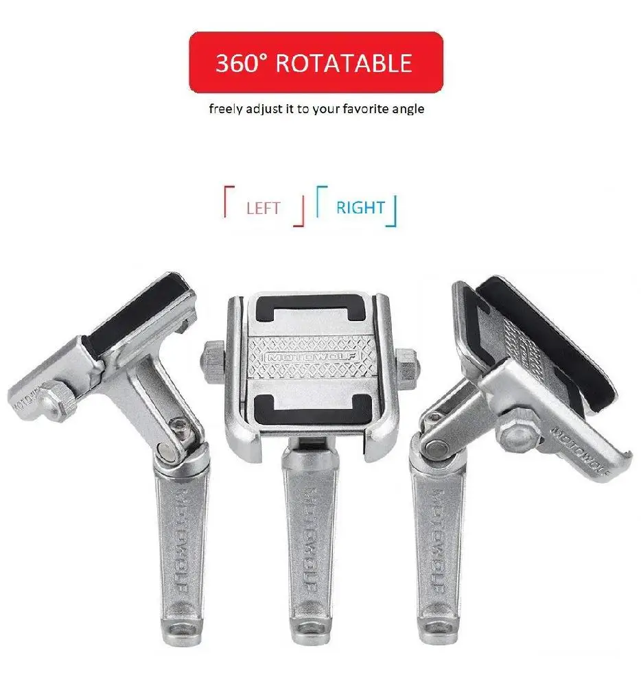 

Adeeing Motorcycle Mobile Phone Holder 360 Rotation motorcycle mobile bracket Bike Phone Mount for Samsung Iphone XIAOMI r22