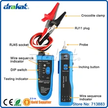 Portable Cable tracker RJ45 RJ11 with Alligator Clip