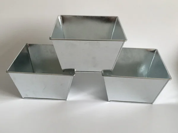 square metal pot