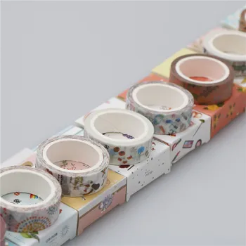 

7 m washi TAPE Bonito Kawaii Flores Dos Desenhos Animados Fita Washi Mascaramento Fita Adesiva Decorativa Decor Diy Scrapbooking