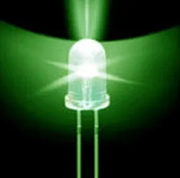 

500pcs /lot Transparent Round 5mm super bright water clear Green Light LED bulbs emitting diode F5mm Free shipping