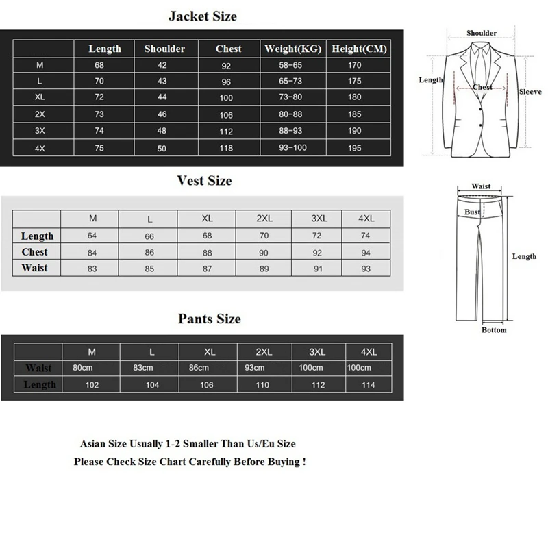 (Blazer+Pants+Vest) Classic Men Suit Slim Royal Blue Wedding Groom Wear Men Suit Black Gentlemen Costume Mariage Homme M-4XL