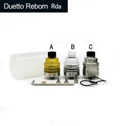 Новый Duetto Reborn 316 нержавеющая RDA танк ввиду Dripper танк распылитель Совместимо с 810 & 510 потека vape e сигареты