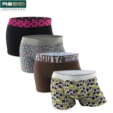 4 шт., изысканные Дышащие Боксеры из чесаного хлопка, мужское сексуальное нижнее белье, мужские трусы-боксеры, мягкие трусы-боксеры
