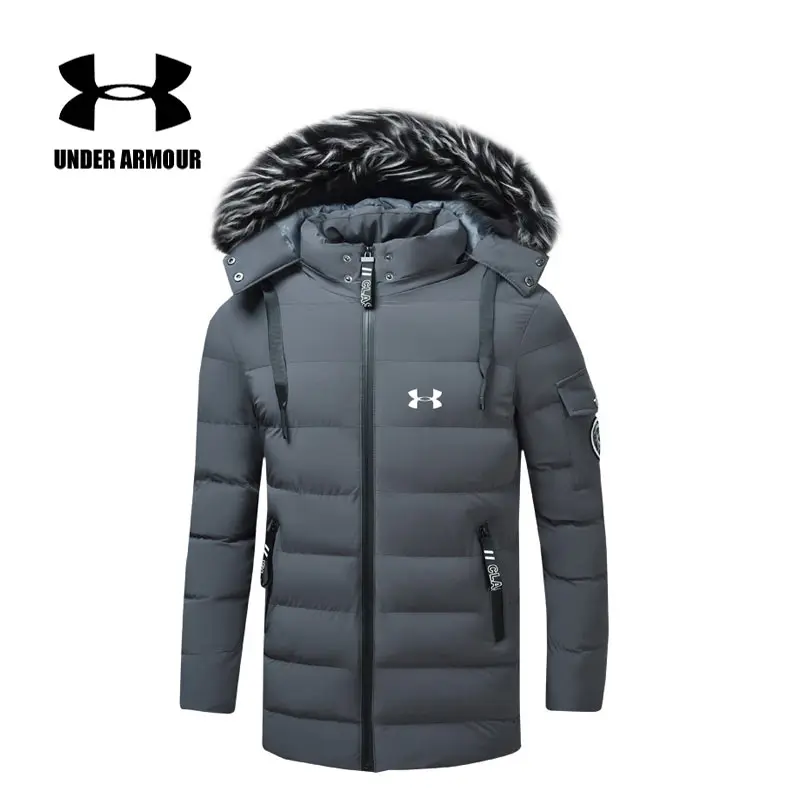 

New Under Armour Men Training Jacket Thicken Warm Winter Down Jacket for Male Long sleeves Cotton clothing High Quality