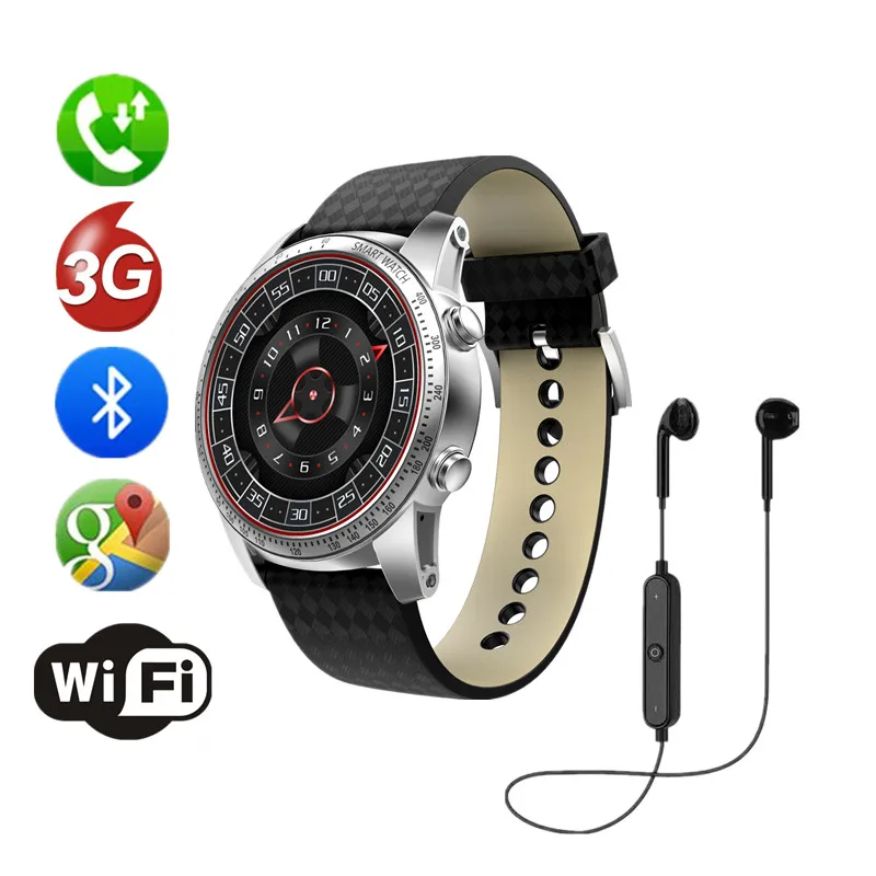 Original KW99 Android 5.1 Smart Watch 3G MTK6580 8GB Bluetooth SIM WIFI Phone GPS Heart Rate Monitor Wearable Devices For iphone |