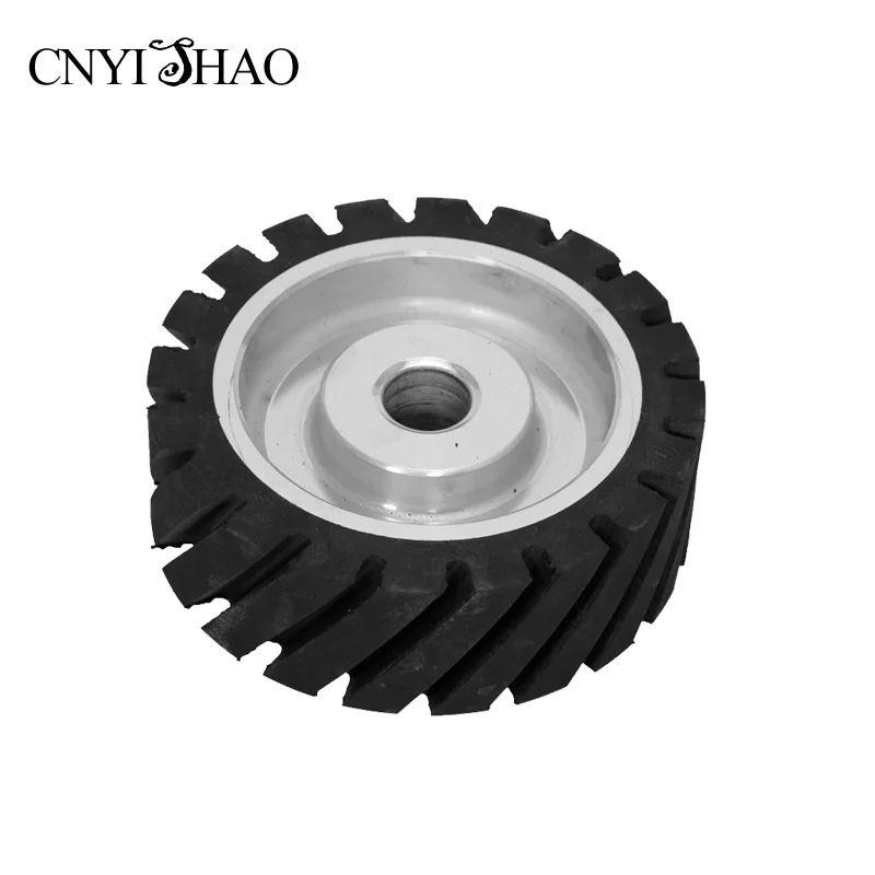 CNYISHAO 150*50*25mm Serrated Contact Wheel Forged Rubber Drive Wheel for Belt Sanders and Polisher CNYISHAO 150*50*25mm Serrated Contact Wheel Forged Rubber Drive Wheel for Belt Sanders and Polisher