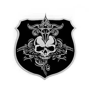 

10PCS Household Refrigerator Car Decoration Motorcycle Metal 3D Cool Skull Cross Sticker Car Side Door Label Decorative Sticker