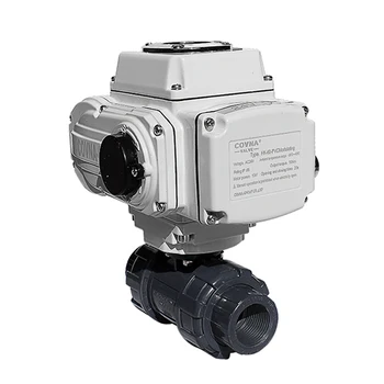

4 inch Motorized UPVC Ball Valve On Off Type PTFE Seat Two Ways PN 10 Bar Full Port