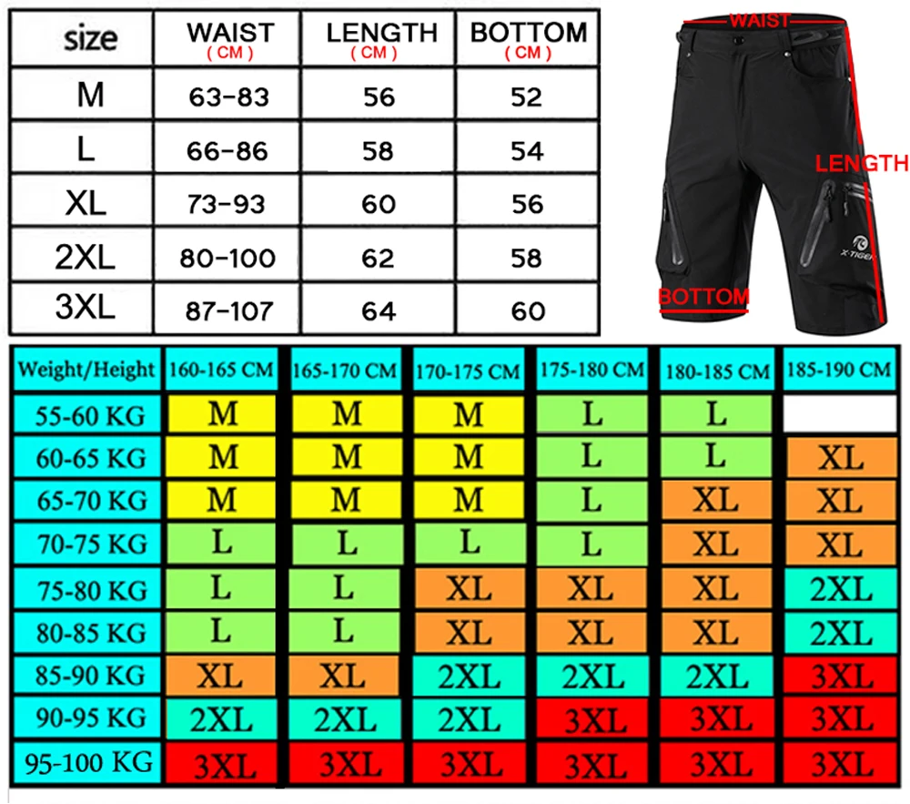 Мужские велосипедные шорты X-Tiger MTB с Coolmax 5D гелевым подкладом, нижнее белье для велоспорта, свободные шорты для горного велосипеда
