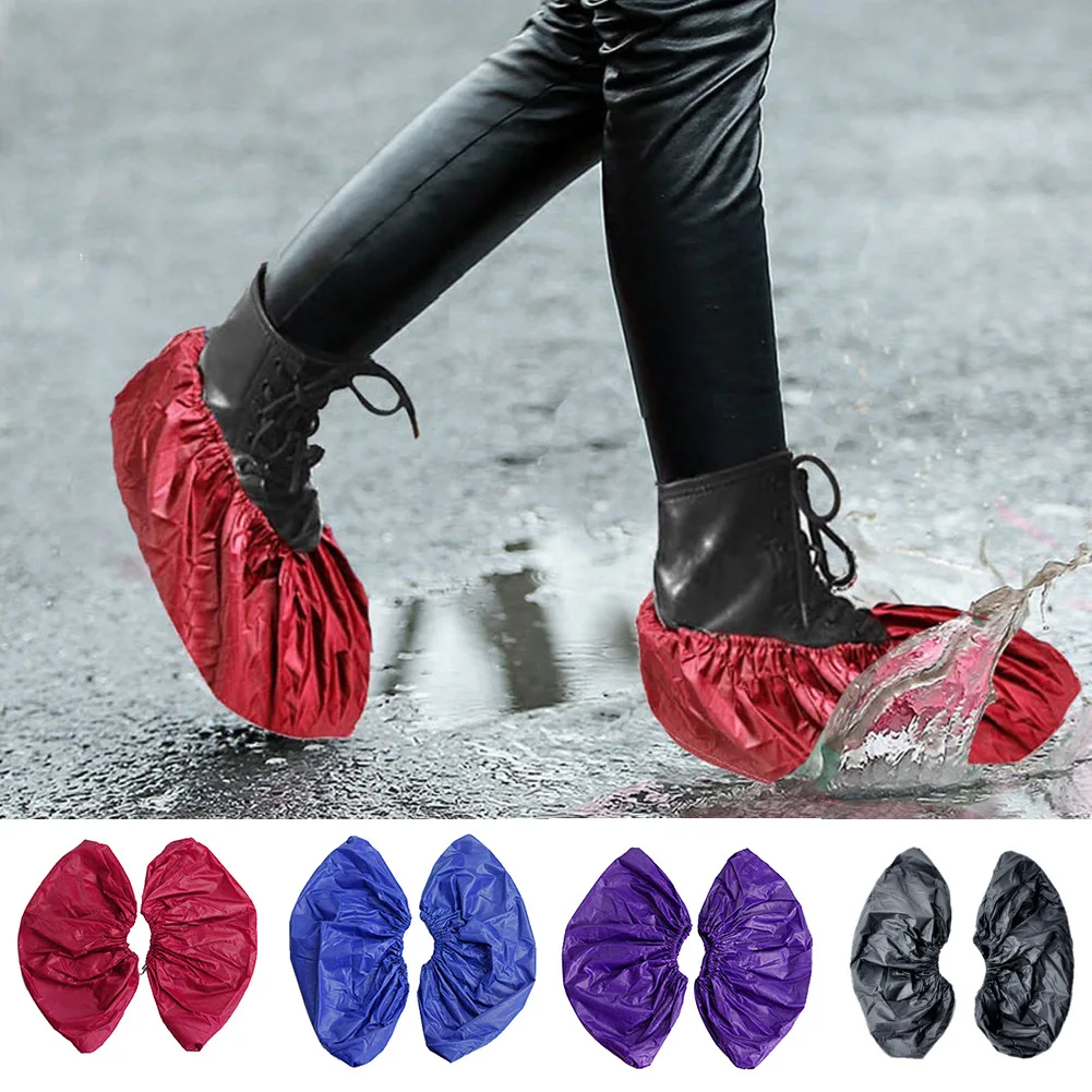 1 Pair Thicken Reusable Elastic Shoe Cover Home Indoor Antiskid Overshoes Student Machine Room Flamingo Dust Proof Feet Covers