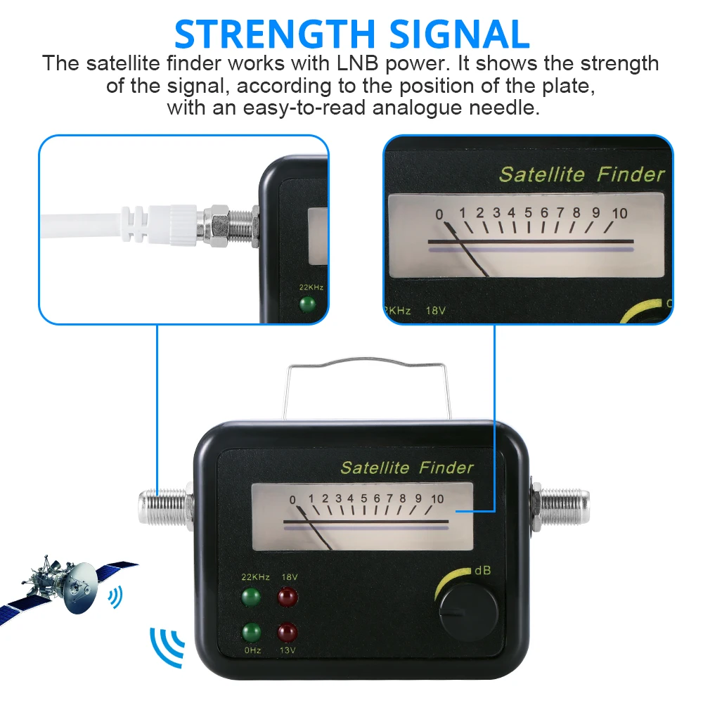 Цифровой Satfinder с ЖК-дисплеем для ТВ спутниковый Finder метр спутниковый сигнал Finder Тестер ТВ приемник горячая распродажа