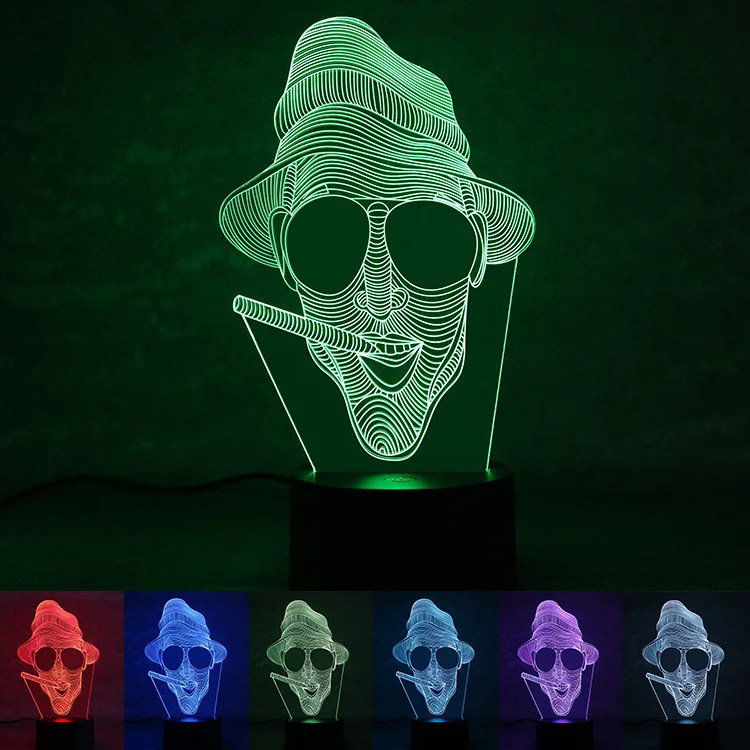 Manufacturers supply the elderly head smokers creative night light Hall