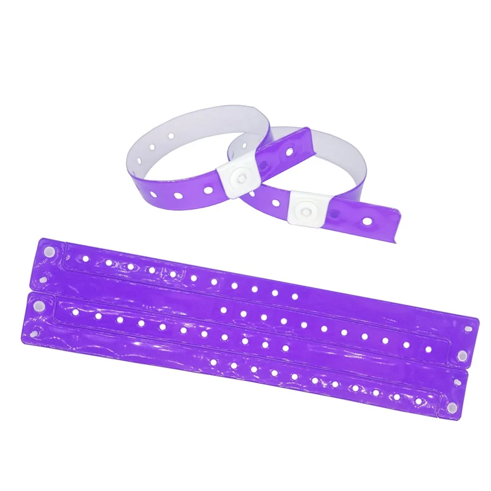 100pcs NEON PURPLE color High quality L Style plastic bracelet pvc