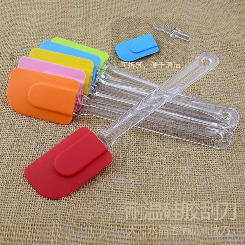 Good Quality High Temperature Tolerant Food Grade Medium Silicone Scraper Milk Butter Spatula Scraper Cake Kitchen Baking Tools