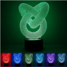 Свет в Ночь USB Мощность 7 цветов изменить 3D лампа визуальную иллюзию светодиодные лампы для детей игрушка рождественские подарки украшения свет Освещение