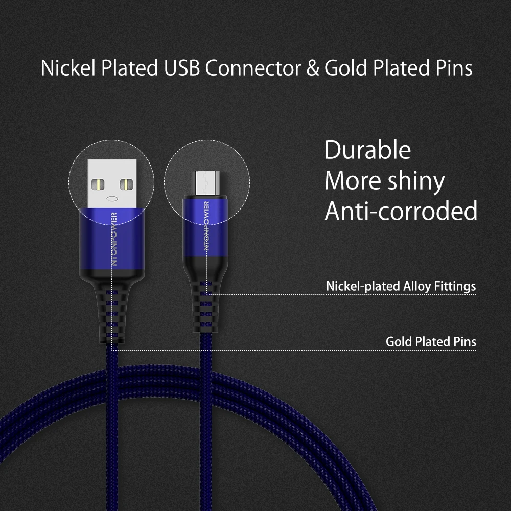 NTONPOWER Micro USB кабель для зарядки и синхронизации данных кабель type-C нейлоновый кабель для быстрой зарядки для планшетов Android мобильный телефон кабель USB шнур