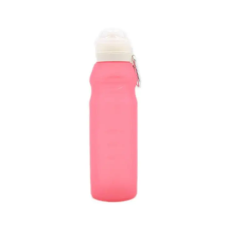 Креативная силиконовая складная чашка для воды для путешествий на открытом воздухе телескопическая бутылка для воды для детей Спортивная портативная бутылка для воды 600 мл - Цвет: 600ml