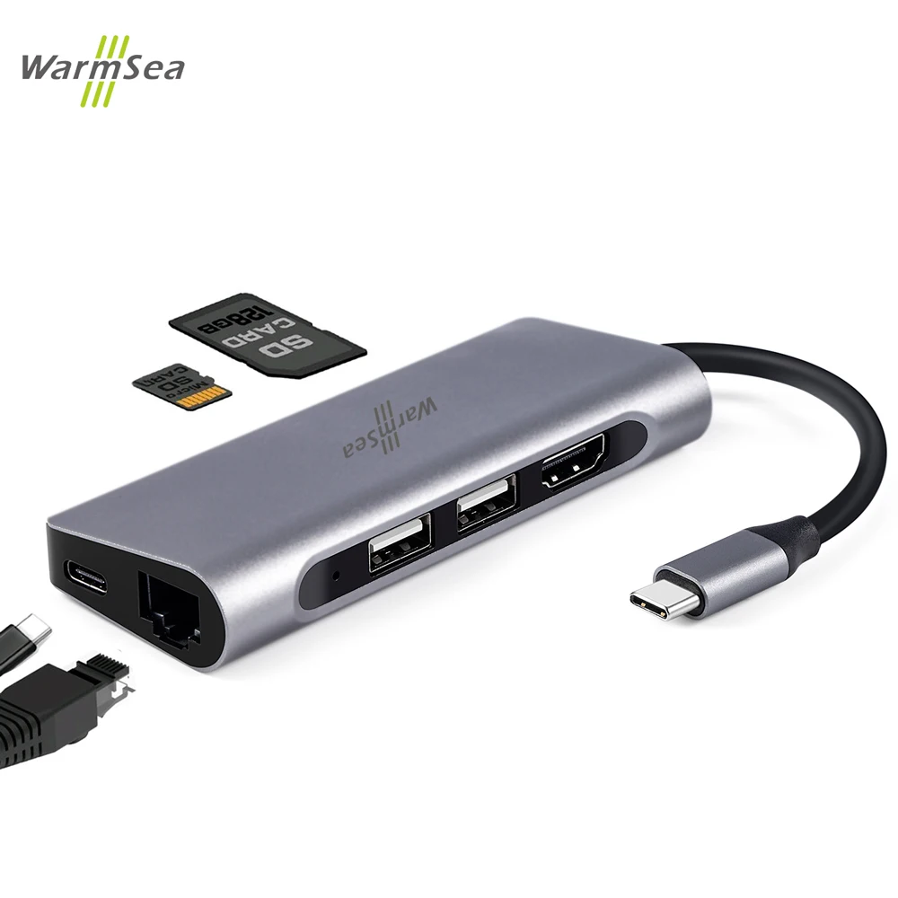 

USB Type C HUB With HDMI RJ45 PD Thunderbolt 3 Adapter Dex Station for Samsung Galaxy Note 8 S8 S9 plus Huawei P20 MacBook pro
