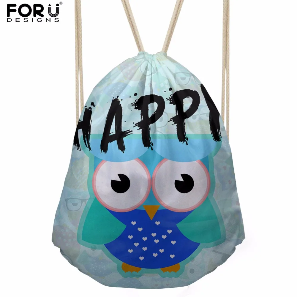 Buy FORUDESIGNS Cute Women Drawstring Bag Cartoon Owl