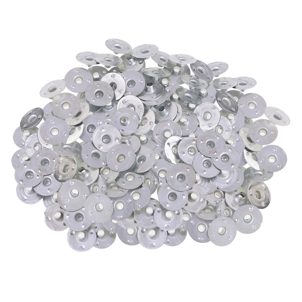 500pcs Metal Candle Wick Tea Lights Votive Candle Wicks Self Centering Sustainers Tabs Base for Candle Making 12.5x3mm