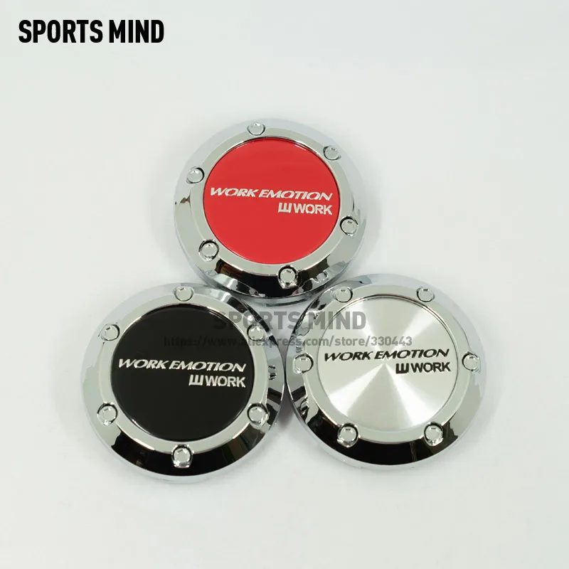 

4PCS/lot 66MM Car Wheel Center Caps for WORK EMOTION WHEEL Emblem Logo Dust-Proof Wheel Cover auto car wheel center hub cap