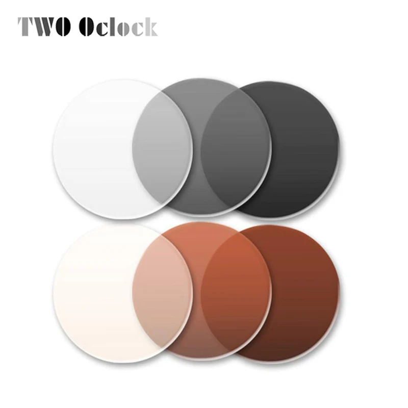 Фотохромные очки TWO Oclock 1 56/1 61 антибликовые оптические линзы серого коричневого