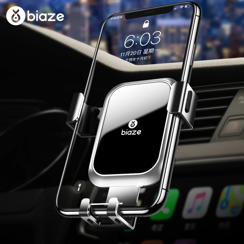 Автомобильный держатель Biaze из закаленного стекла для iPhone X XS samsung мобильного