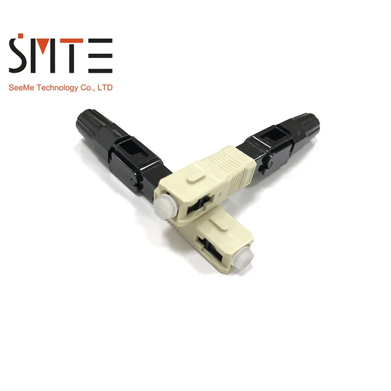 

100pcs/lot SC multi mode FTTH Fiber optic SC connector SC/UPC Optical fiber connector SC Multimode fast connector