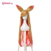 L-email wig New Arrival Game LOL Ahri Character Cosplay Wigs 90cm Long Heat Resistant Synthetic Hair Perucas Cosplay Wig ► Photo 1/6