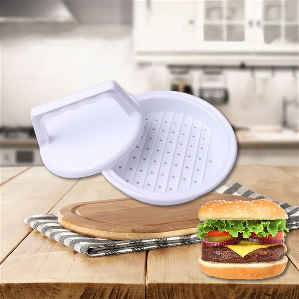 Пластиковый Патти пресс-форма для гамбургера производитель круглый мясной фарш барбекю семейные вечерние DIY инструмент для изготовления гамбургеров Лидер продаж