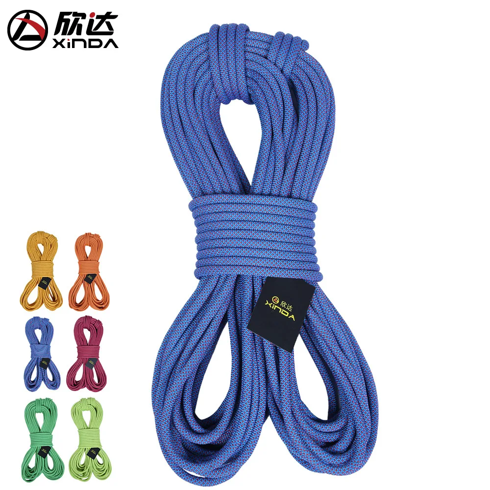 XINDA 10.5mm outdoor climbing safety rescue rope rappelling rope escape rope nylon rope survival 10M