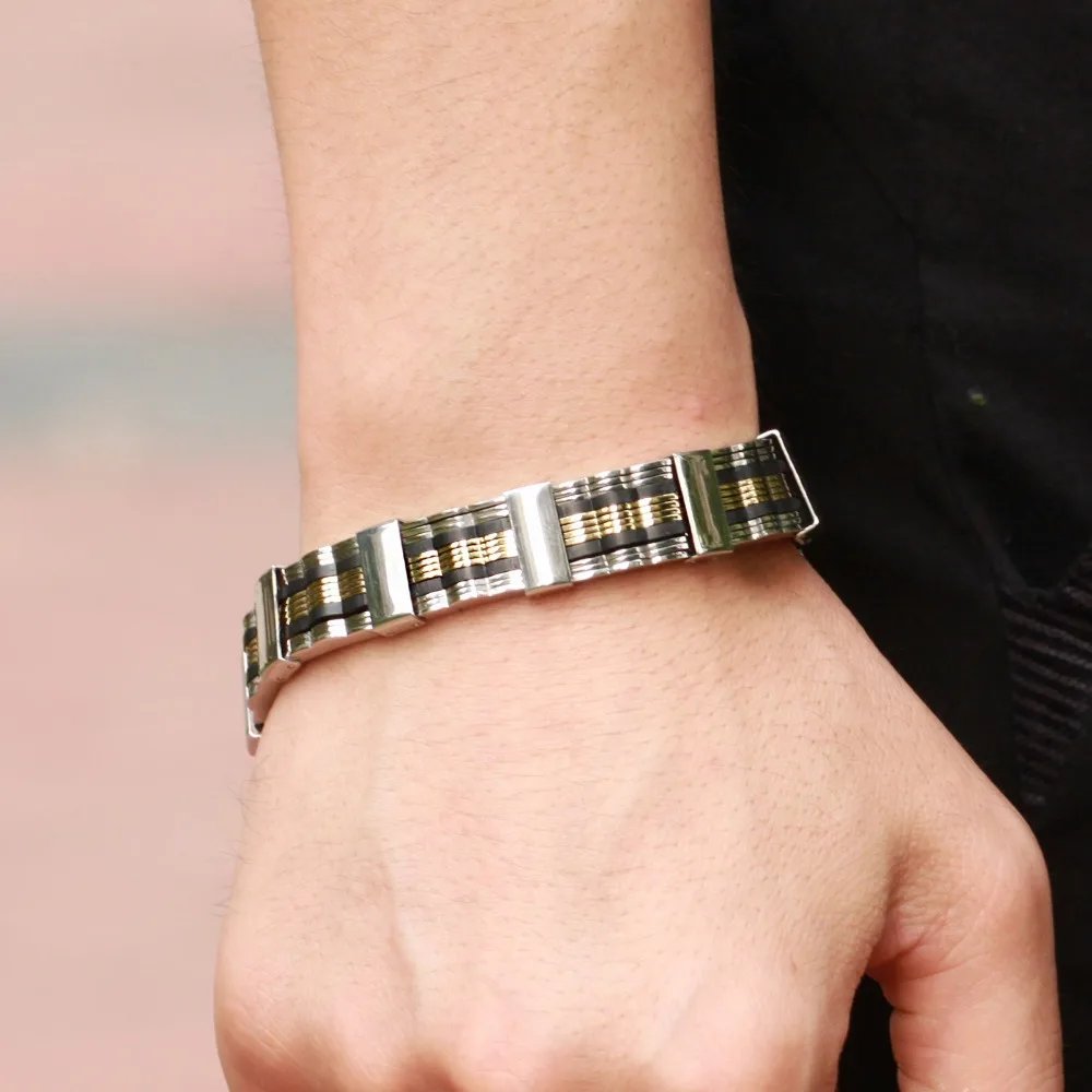 Trustylan New Fashion Gold Color Jewelry For Men Link Chain Bracelet Trustylan New Fashion Gold Color Jewelry For Men Link Chain Bracelet Best Friends Male Bracelets 2018 China Air Express In From