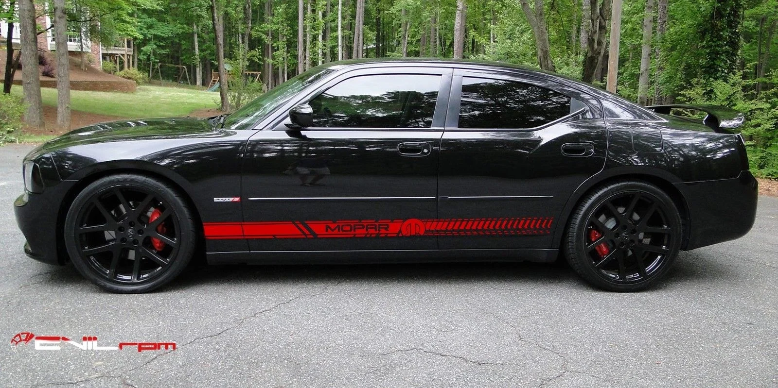 8 Dodge CHARGER Curved Brake Caliper Decals