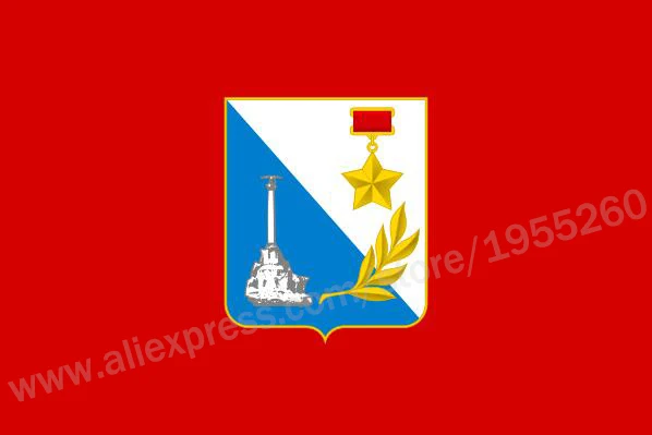 Flag of Sevastopol[Note 1] 3 x 5 FT 90 x 150 cm Flags of