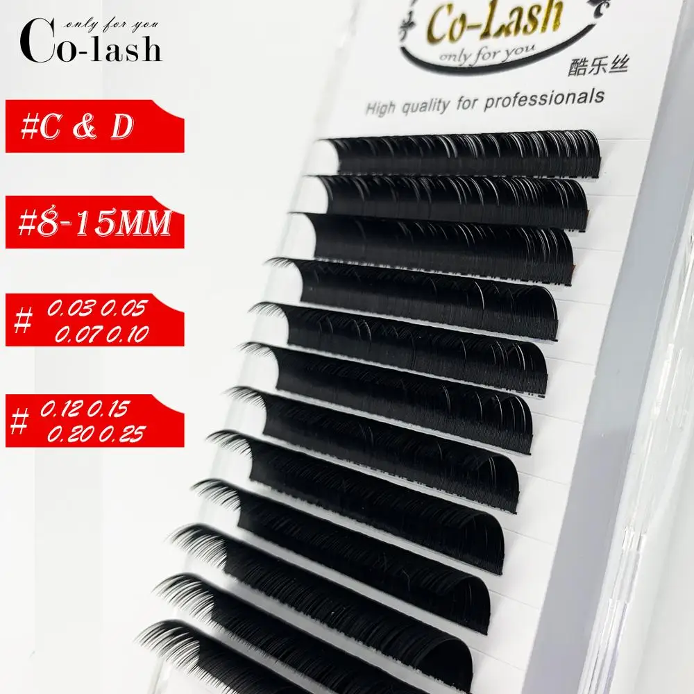 

Colash Lashes Faux Mink Eyelashes Natural Silk Individual Eyelash Extension Supplies Russian Volume Lash Extensions Tray