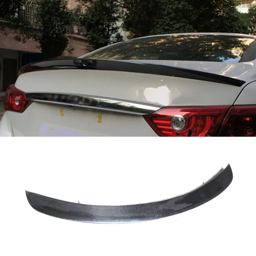 For Infiniti Q50 Q50S Carbon fiber rear spoiler lip wings 2014 2017 Car