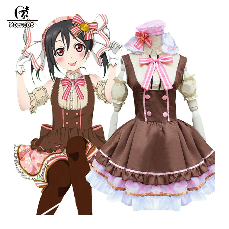 ROLECOS аниме Love Live Косплей Nico Yazawa костюмы для косплея Лолита платье Ayase Eli Tojo Nozomi Kotori
