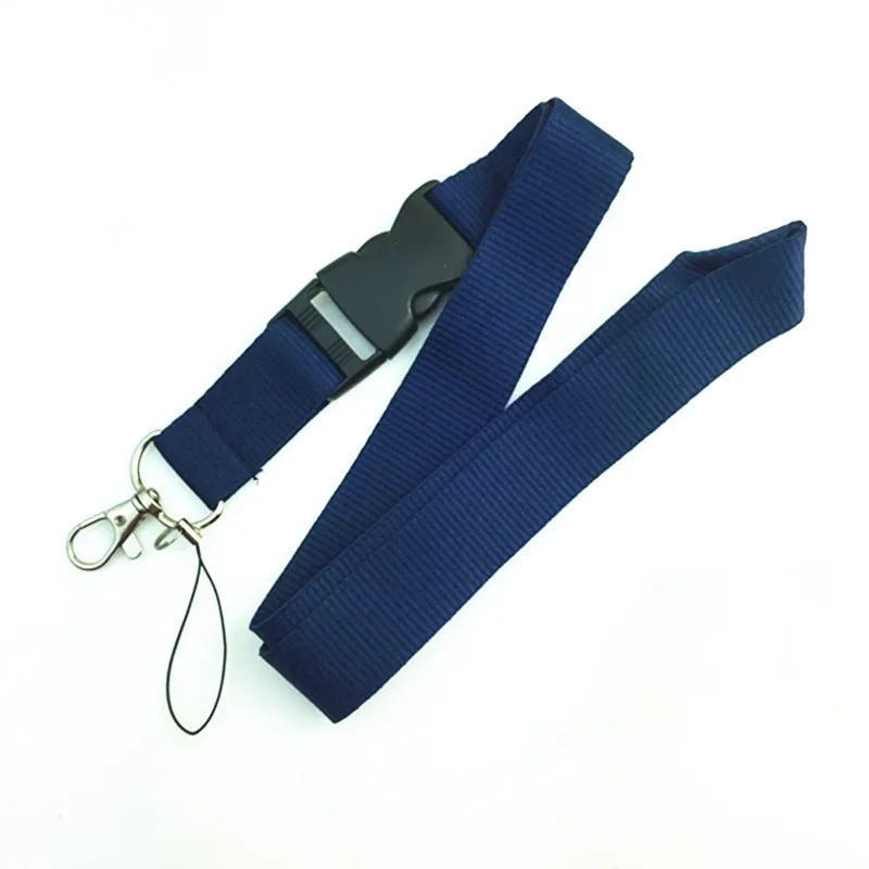 Navy Blue Keychain Lanyard Neck Strap Key Ring For ID Pass