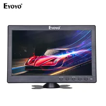 Eyoyo EM12N 10 дюймов ЖК-дисплей Цвет 1024x600 мониторы HDMl BNC AV VGA для видеонаблюдения цифровой видеорегистратор с видом от первого лица VCD безопасности Камера