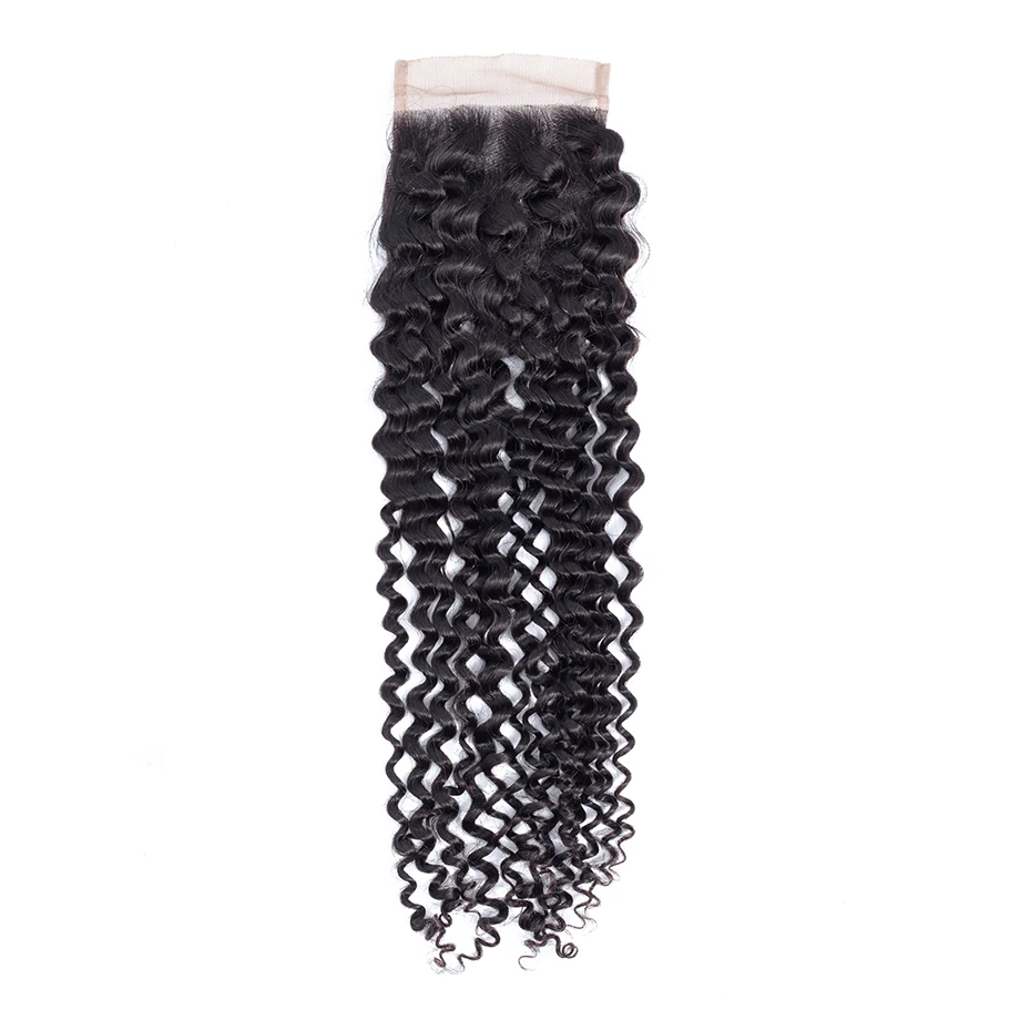 Piaoyi волосы бразильские афро кудрявые вьющиеся волосы плетение 3 пучка с закрытием Remy человеческие волосы пучки с закрытием сделки уток