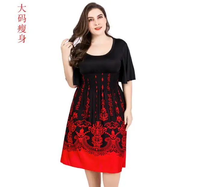 

NEW Women Dress 2019 New Arrival Rose Print Sleeveless Summer Dress O neck Casual Loose Mini Chiffon Dresses Vestidos 3XL