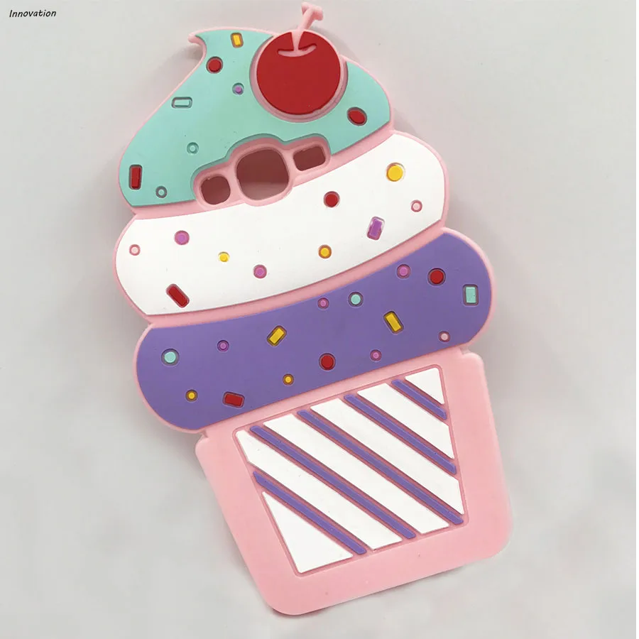 

3D Cute Phone Case For Samsung Galaxy J2 J3 J5 J7 2015/2016/Prime/J510/J710 Coque Cherry Cupcakes Ice Cream Soft Silicone Cover