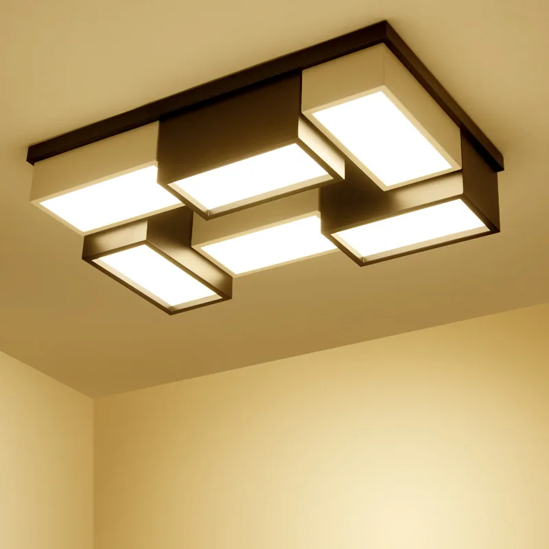 

Square LED ceiling lamp, living room lamp, black and white checkerboard bedroom lamp, designer lighting 7015
