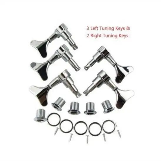

5 String Electric Bass Sealed Tuning Pegs 2 Right 3 Left Machine Heads