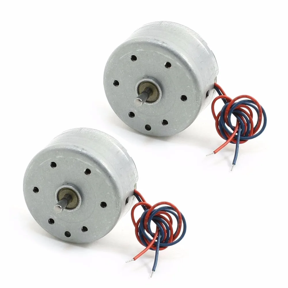 

UXCELL 2PCS RC300-FT-08800 6000RPM DC 1.5-9V Micro Motor w Wire for VDC DVD CD Player Silver Tone