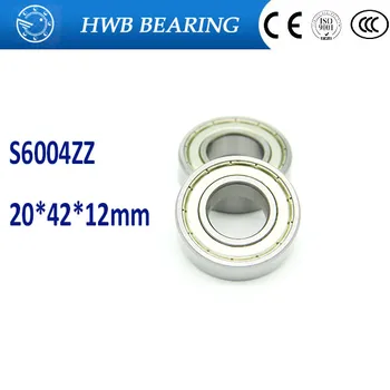 

Free Shipping 5PCS S6004ZZ Bearings S6004 ZZ SB6004 Z 20x42x12 mm Steel Shield Stainless Steel Ball Bearings