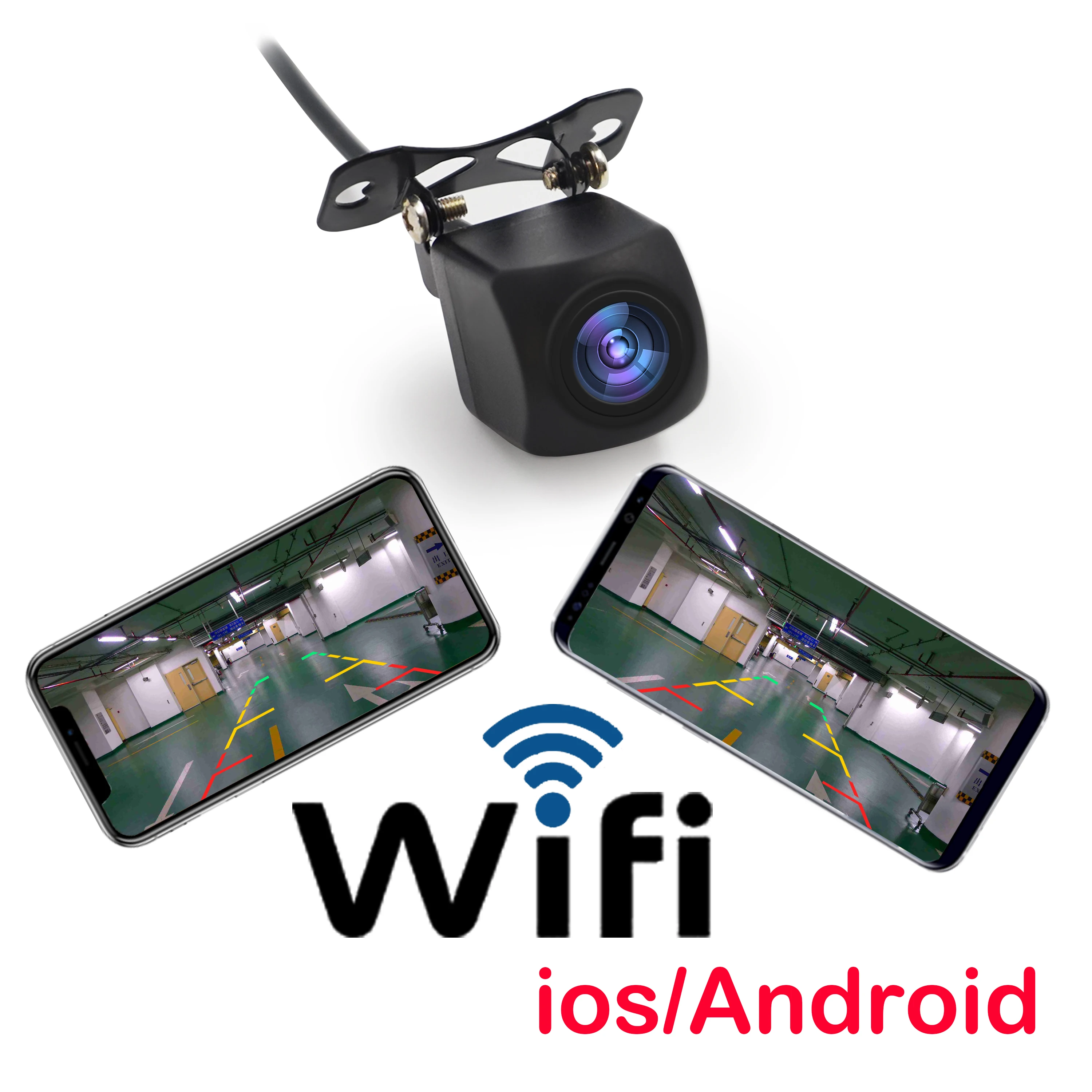 

New Arrival!!! WIFI HD Car Reverse Camera Wireless Car Rear View Camera for IOS and Android Phone With Video Recording Function